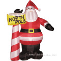 Giant inflatable North pole santa for Christmas decoration